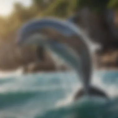 Dolphin Delight: Leaping Waves of Aquatic Joy Playful Dolphin Artwork