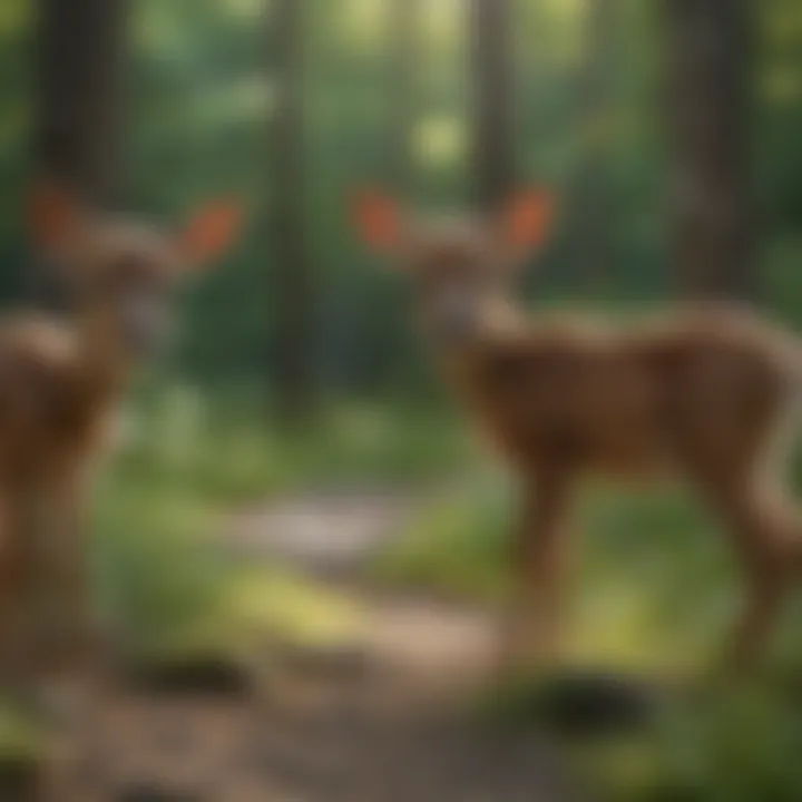 Playful Fawns Roaming in Vermont Valley