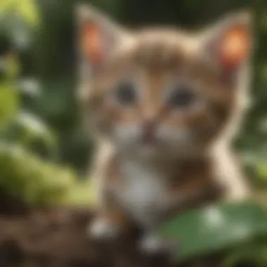 Playful Kittens Exploring the Garden