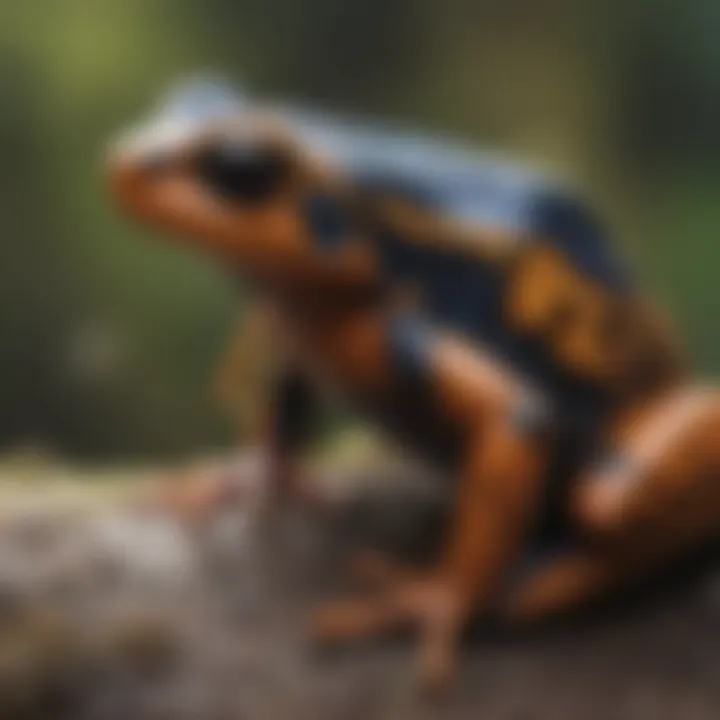 Poison Dart Frog Close-Up Showing Skin Texture