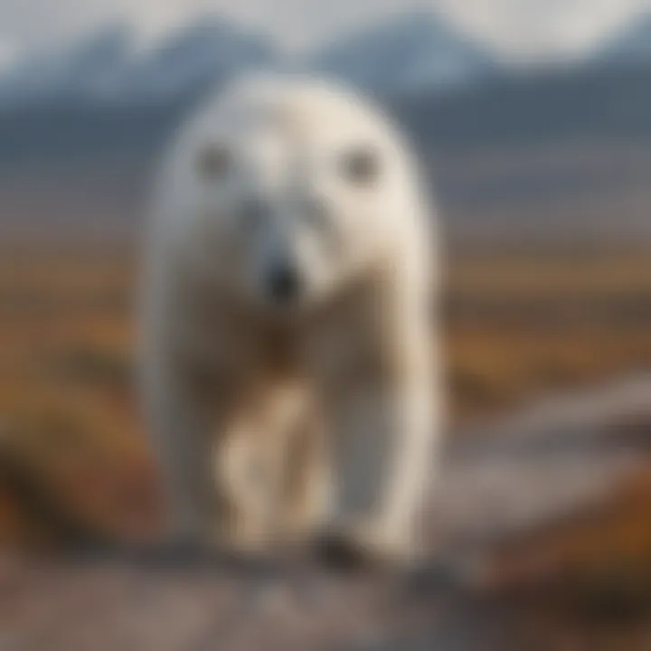 Majestic Polar Bear Roaming Canadian Tundra