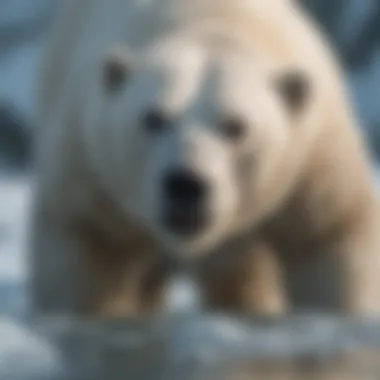 Polar Bear Hunting: A Vital Skill for Survival Polar bear hunting seals in icy waters.