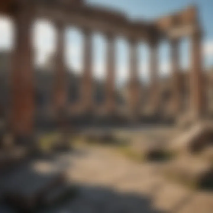 Ruins of the Forum at Pompeii showcasing ancient architecture