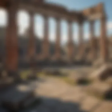 Ruins of the Forum in Pompeii Ruins of the Forum at Pompeii showcasing ancient architecture