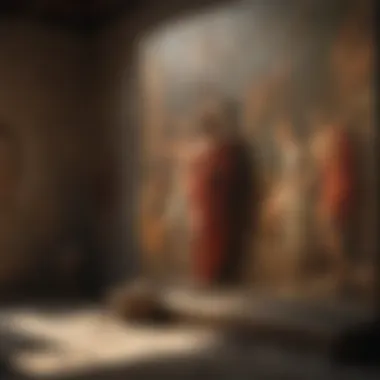 Preserved frescoes in a Pompeii household