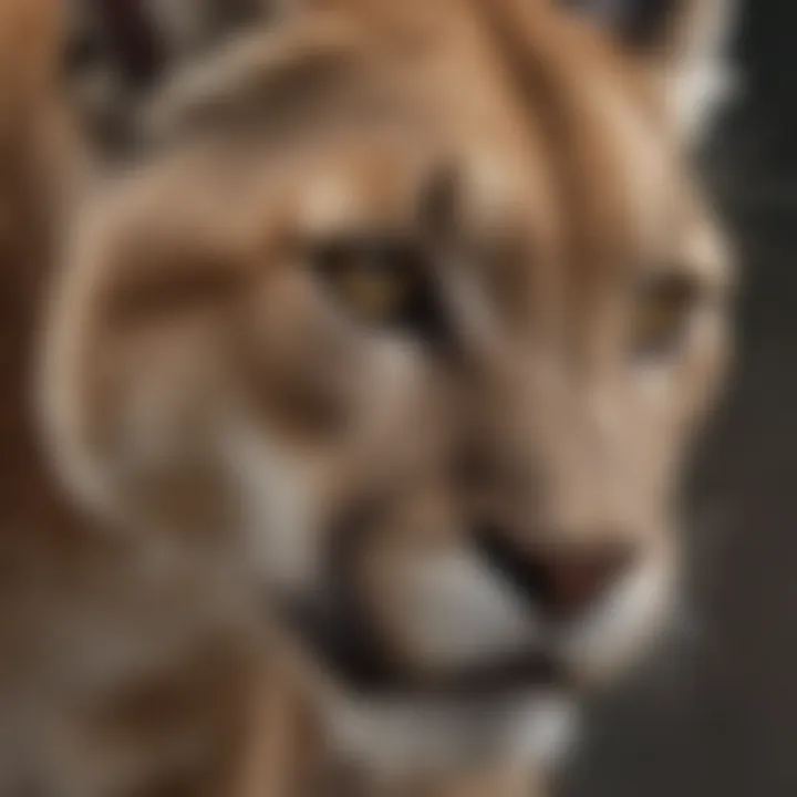 Close-up of powerful mountain lion's claws