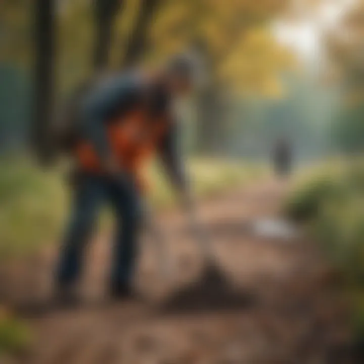 A group of individuals participating in a local clean-up event