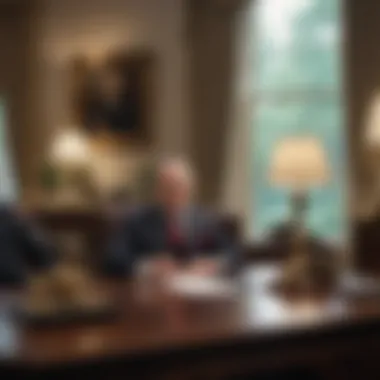 Tactical Mastermind President Hamilton President Hamilton strategizing with his advisors in the Oval Office