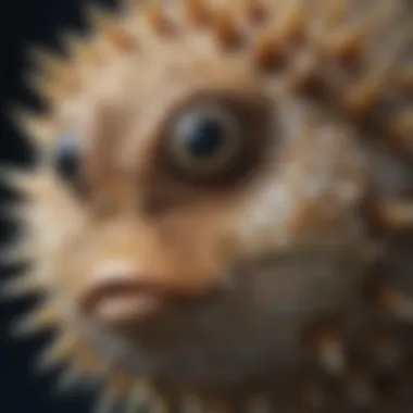 Puffer Fish with Intricate Spiky Skin Texture