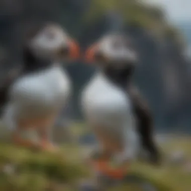 Puffin Pair in Coastal Habitat