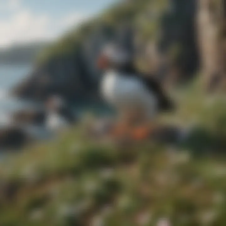 Puffin Nesting on Remote Island