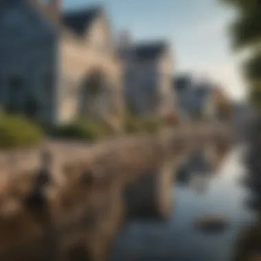 Quaint Coastal Townscape of New Hampshire