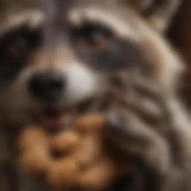 Dexterous Paws of a Raccoon Close-up of a raccoon's paws showcasing dexterity