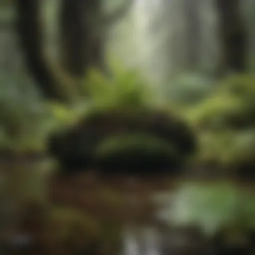 Lush greenery of a Washington State rain forest showcasing diverse plant life