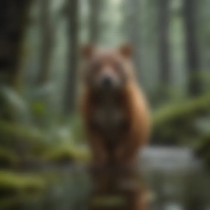 Wildlife indigenous to Washington's rain forests, emphasizing biodiversity