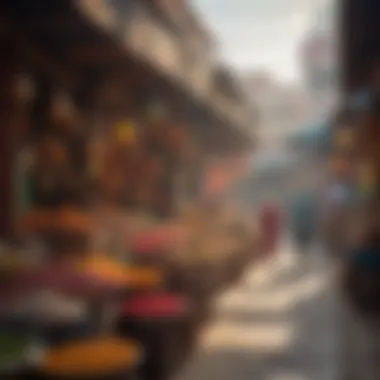 Colorful street market in Rajasthan