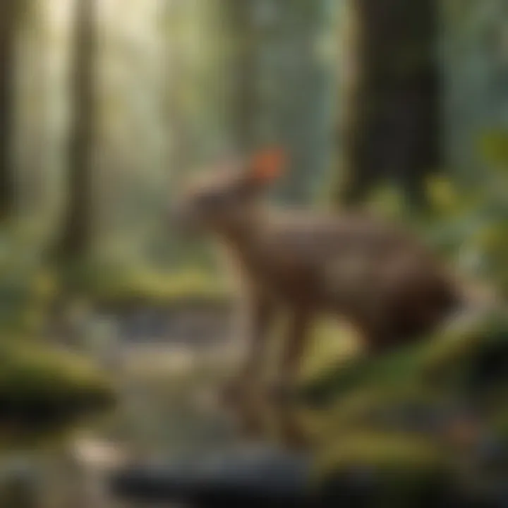 A dynamic representation of various animal species in their habitats