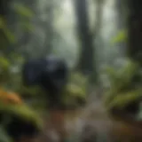 A vibrant rainforest teeming with diverse plants and creatures, showcasing the beauty of nature's ecosystem
