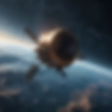 Cutting-Edge Satellite Technology A satellite orbiting Earth with advanced technology