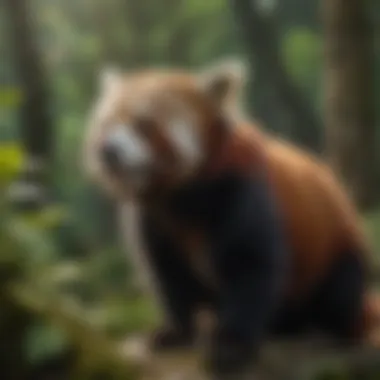 The Heartbreaking Reality of Red Pandas Amidst Habitat Loss Red panda struggling due to habitat loss