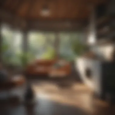 Illustration of a sustainable household environment