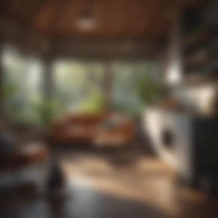 Illustration of a sustainable household environment