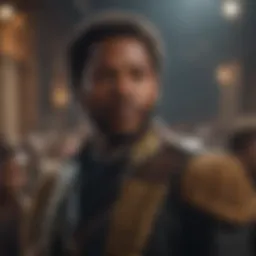 Revolutionary Black Leader addressing a crowd