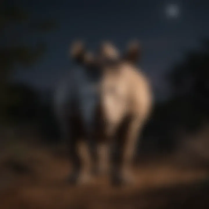 Rhino Tracking by Moonlight