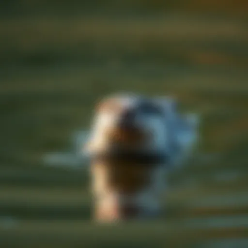 River otter swimming gracefully in a river