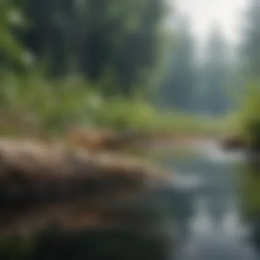 Mosquito larvae thriving in a freshwater habitat