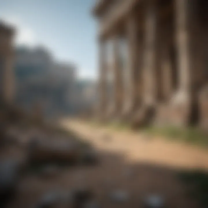 Roman Forum surrounded by ruins