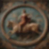 Fragment of Ancient Roman Mosaic depicting Mythological Scene