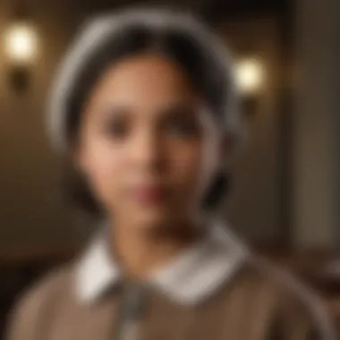 Imagery of a determined young Rosa Parks standing up for justice