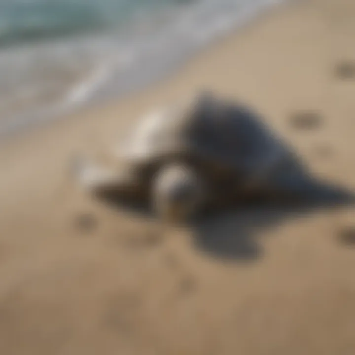 Satellite tracking map showing sea turtle migration routes