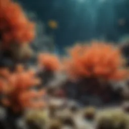 A vibrant coral reef teeming with marine life