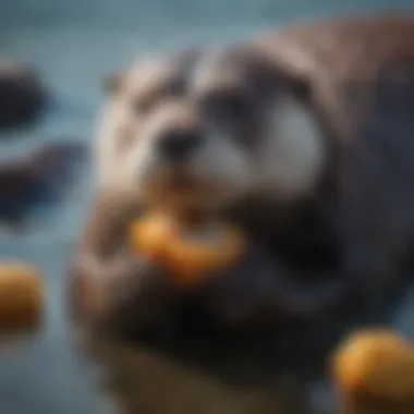 Sea Otter Enjoying a Shellfish Feast