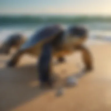 Sea Turtle Hatchlings Making Way to Sea