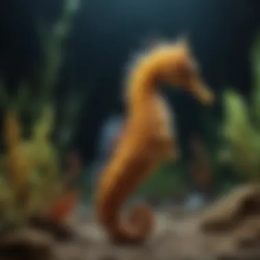Diversity of Seahorse Species Different species of seahorses showcasing their diverse colors and shapes.