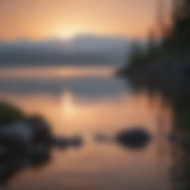 Serene Puget Sound at sunset in Washington