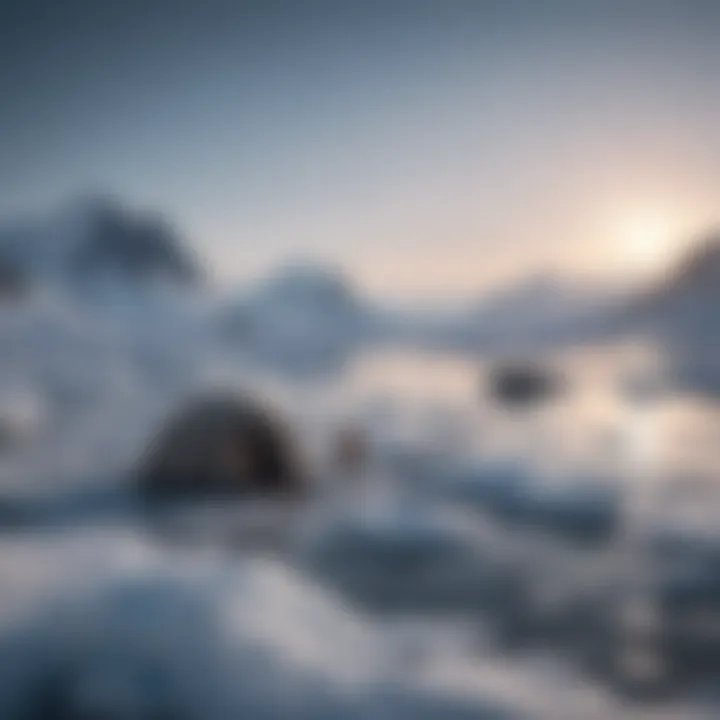 Campsite of Shackleton's Crew Amidst Ice Floes