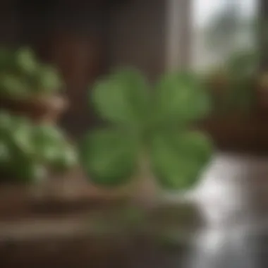 Shamrock in Intricate Design Representing Irish Heritage Shamrock in intricate design representing Irish heritage