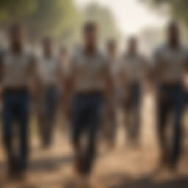 Silhouettes of civil rights activists marching with determination