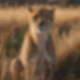 Cheetah gracefully camouflaged within savannah grass