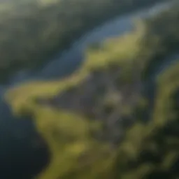 Aerial view of ancient Dutch landscapes reflecting prehistoric settlements