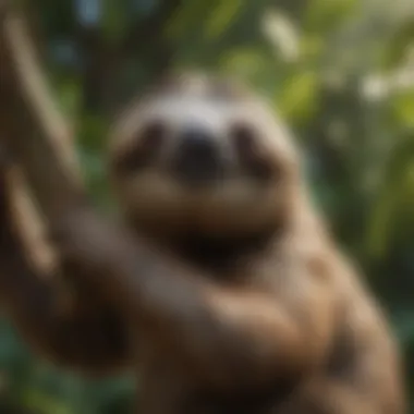 Sloth Relaxing on Branch