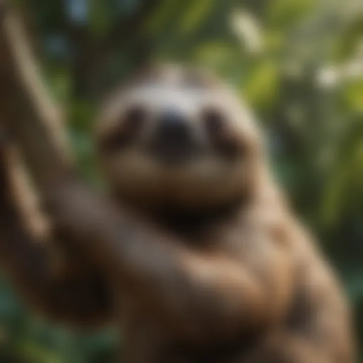 Sloth Relaxing on Branch