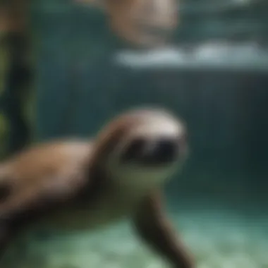 Sloth showcasing agility while swimming