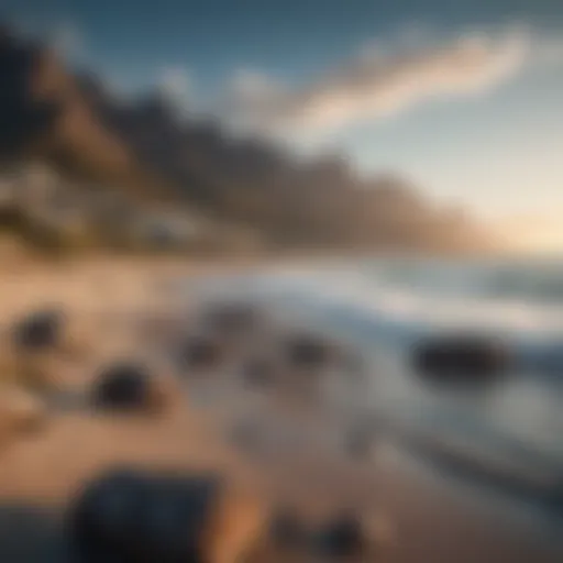 A breathtaking view of the Cape Town coastline with Table Mountain in the background