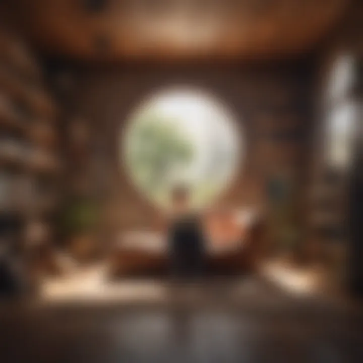 A cozy reading nook with a child immersed in a space-themed book