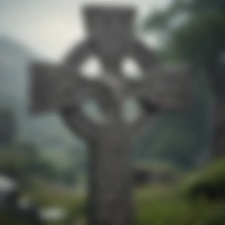 Ancient Celtic Cross Symbolizing Faith